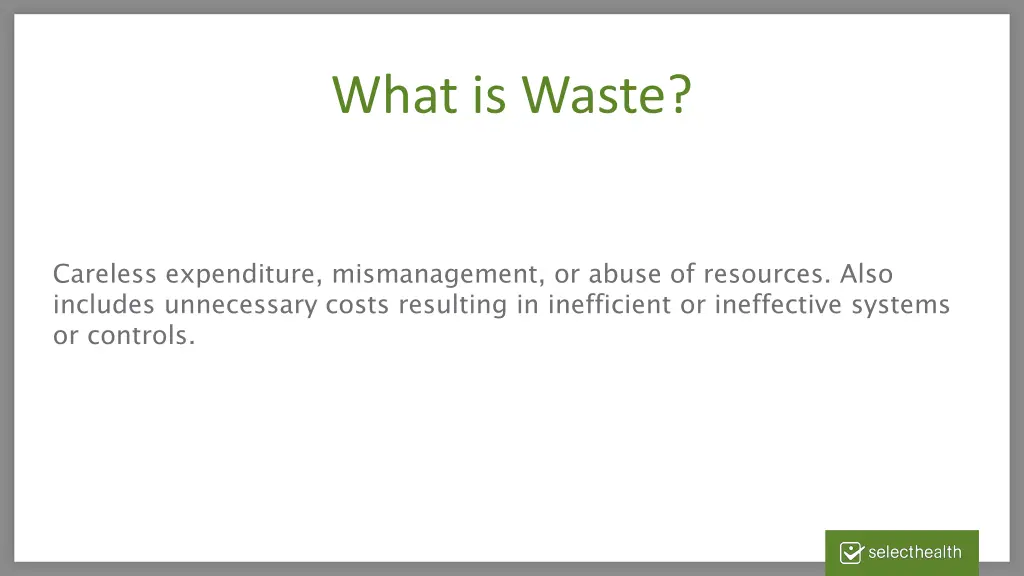 what is waste