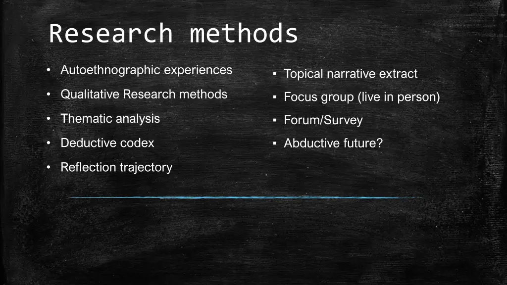 research methods