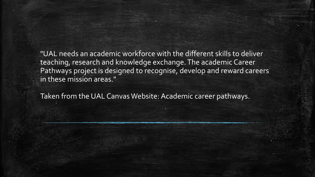 ual needs an academic workforce with