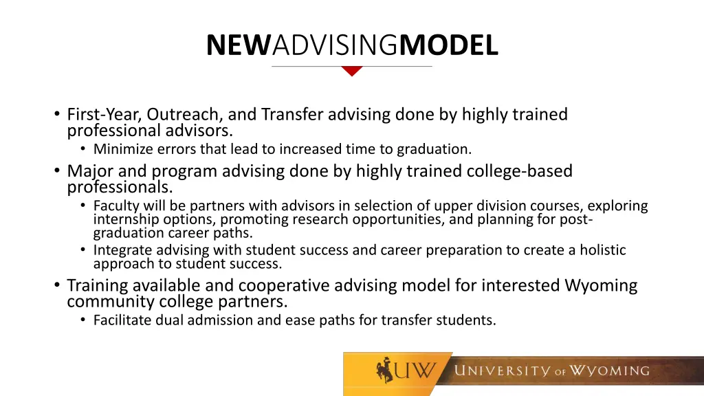new advising model 1