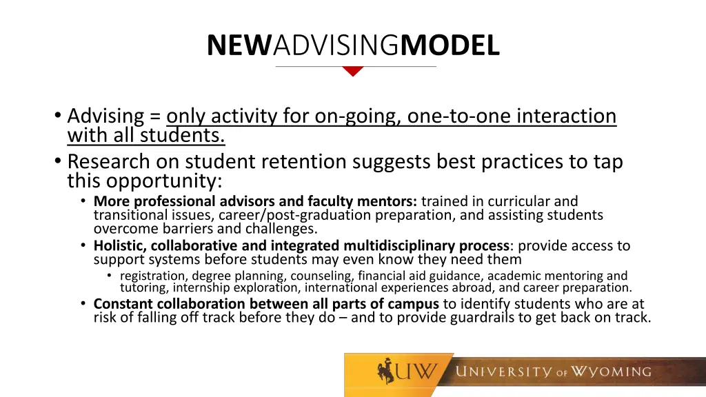 new advising model