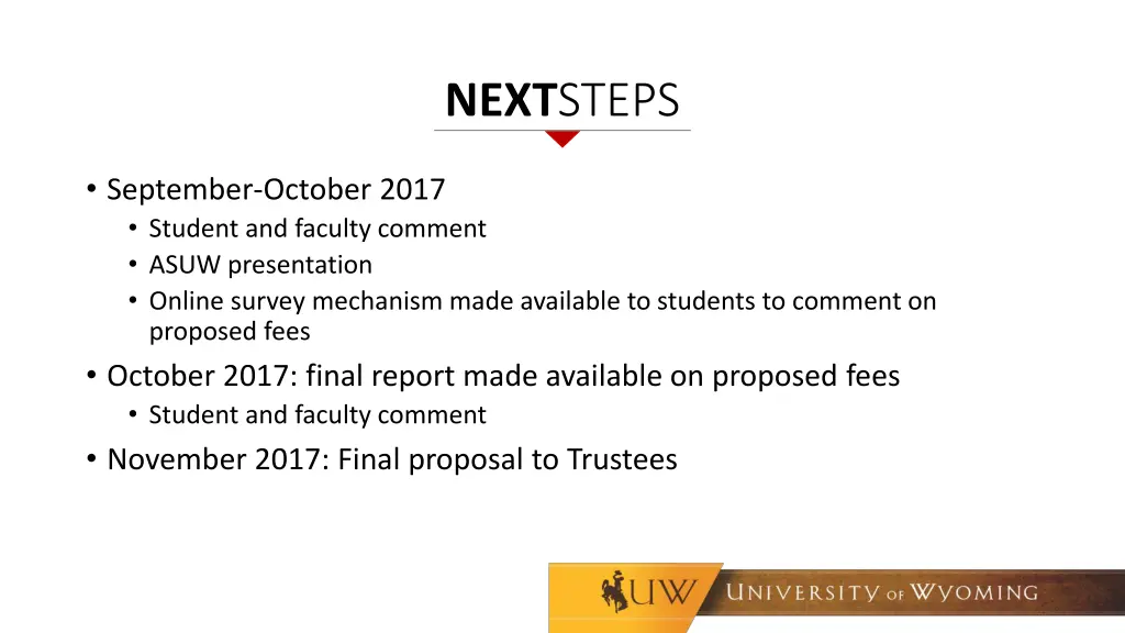 next steps