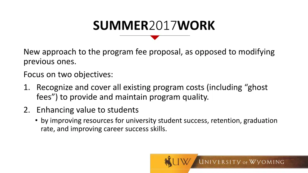 summer 2017 work