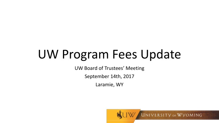 uw program fees update