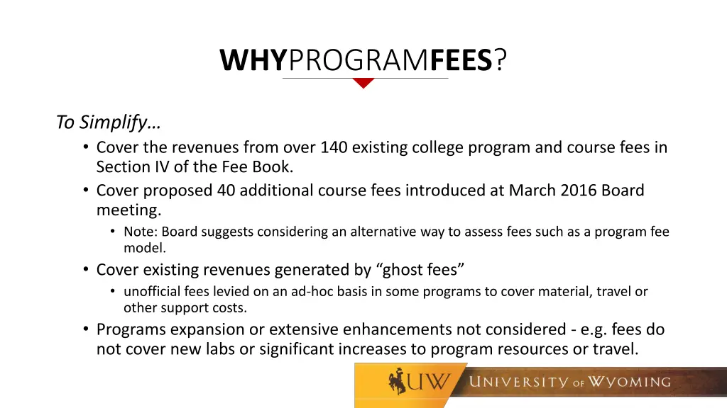 why program fees