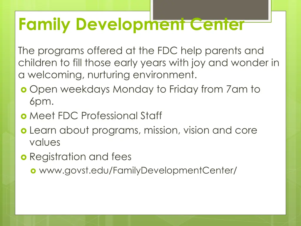 family development center