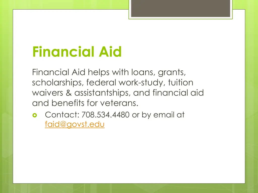 financial aid