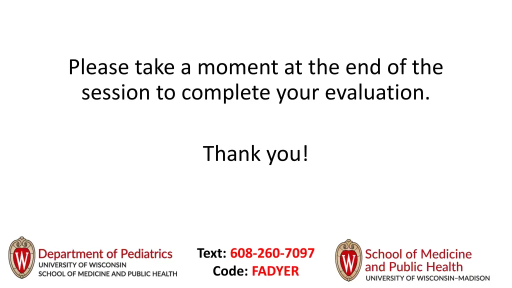 please take a moment at the end of the session