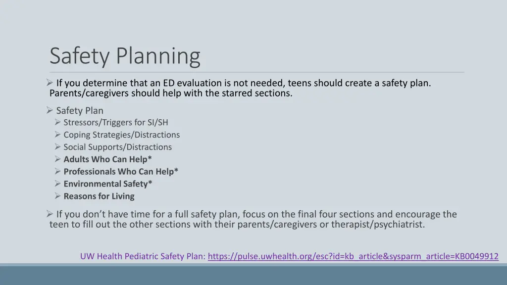 safety planning