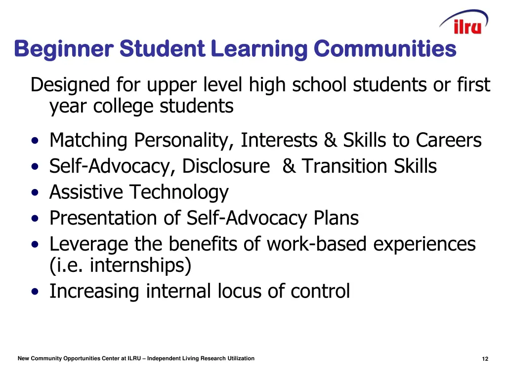 beginner student learning communities beginner