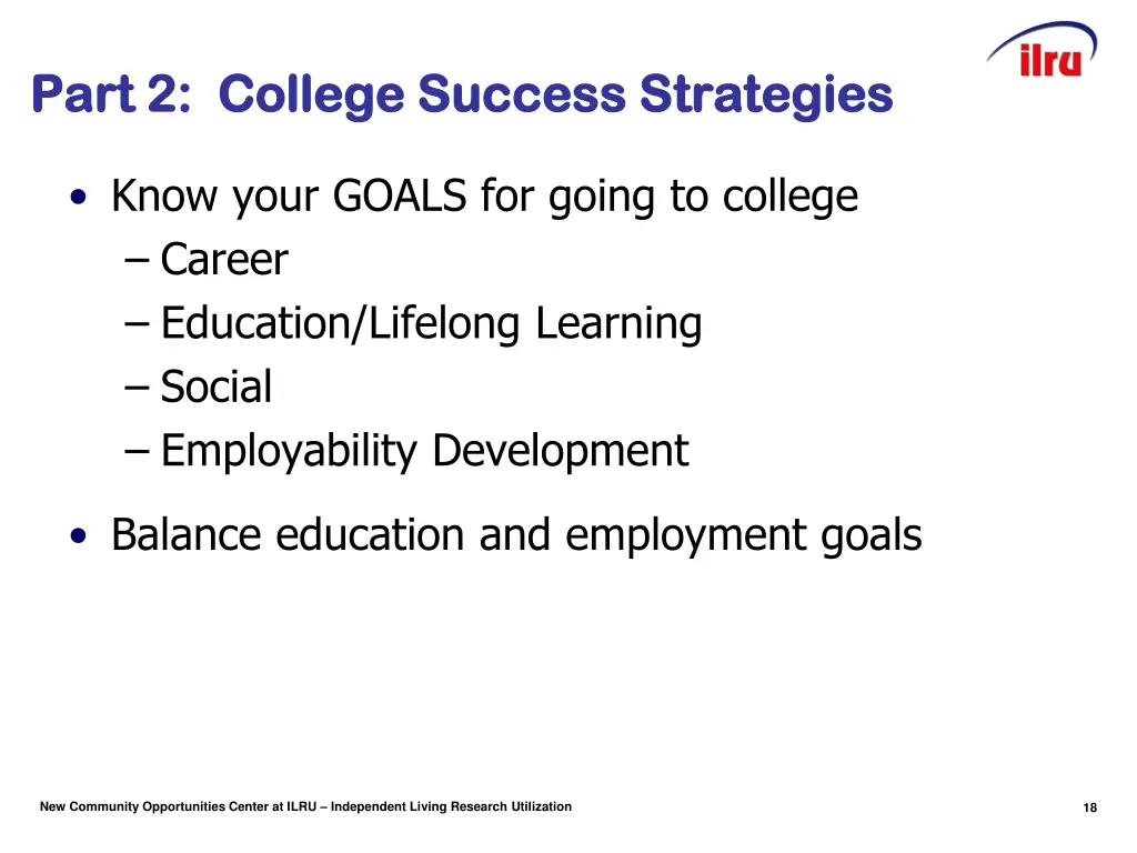 part 2 college success strategies part 2 college