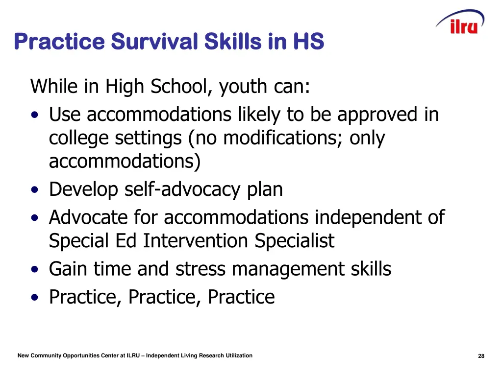 practice survival skills in hs practice survival