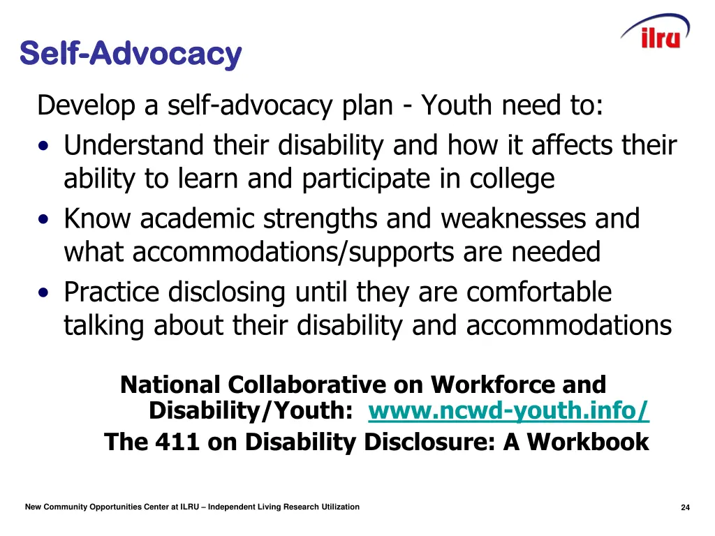 self self advocacy advocacy