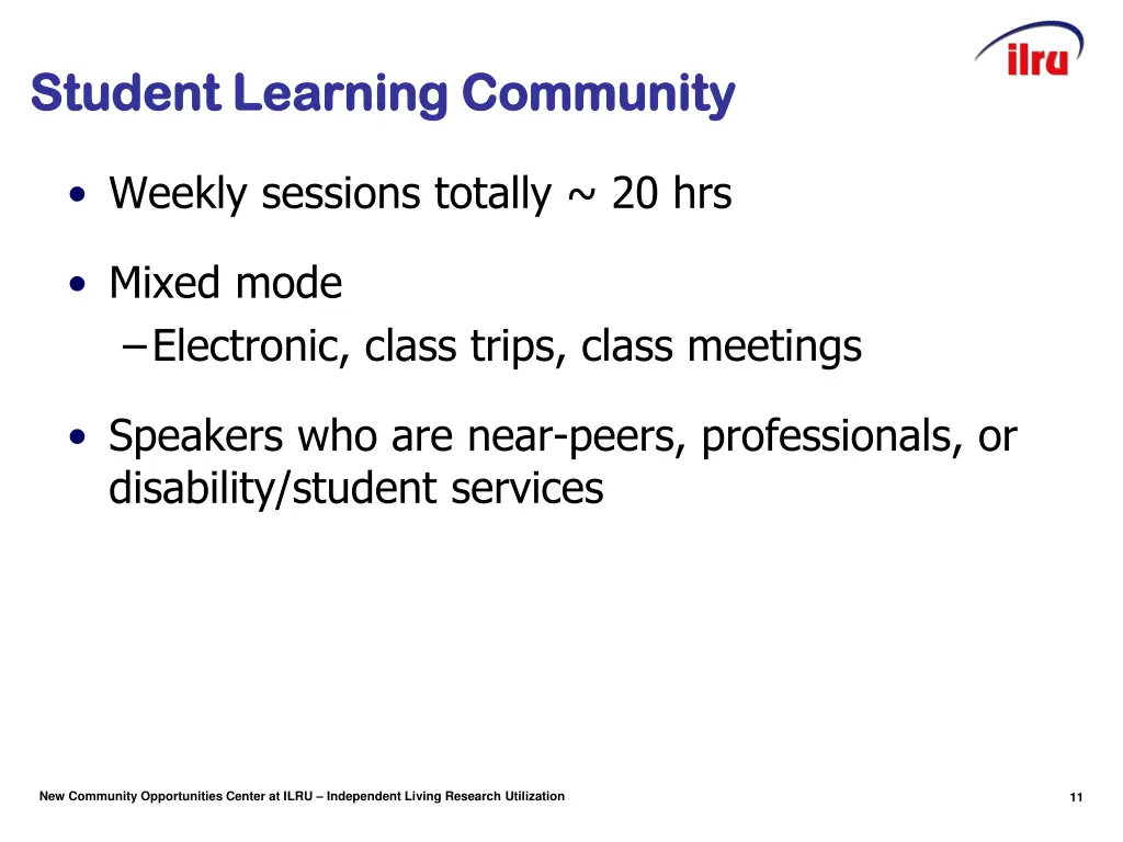 student learning community student learning
