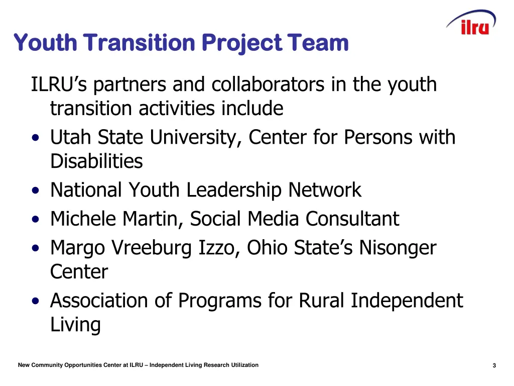 youth transition project team youth transition