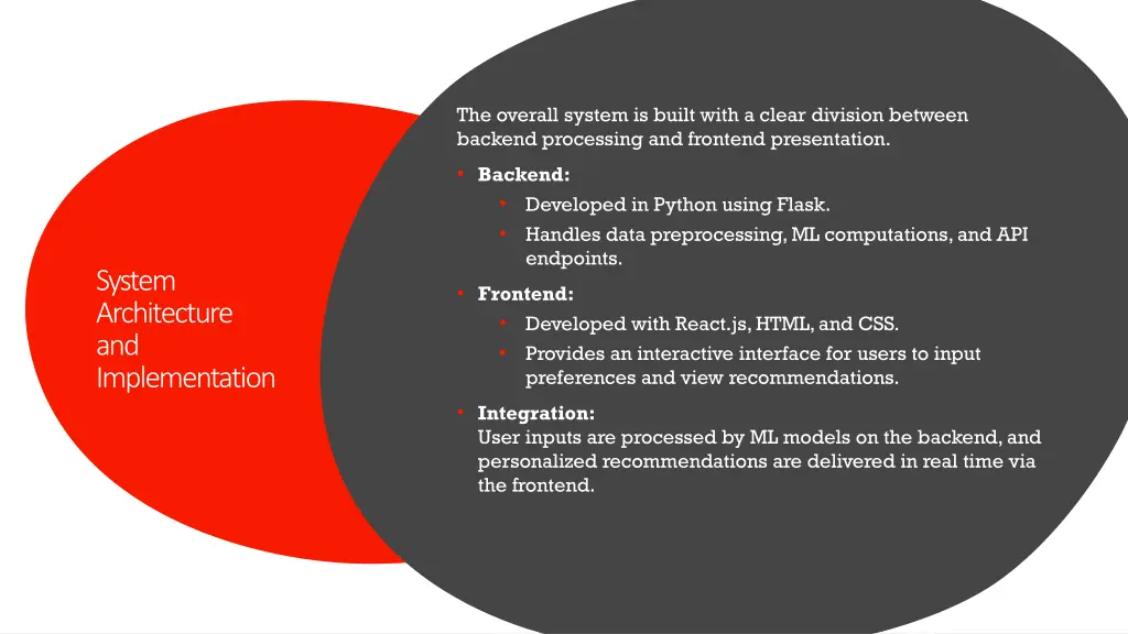 the overall system is built with a clear division