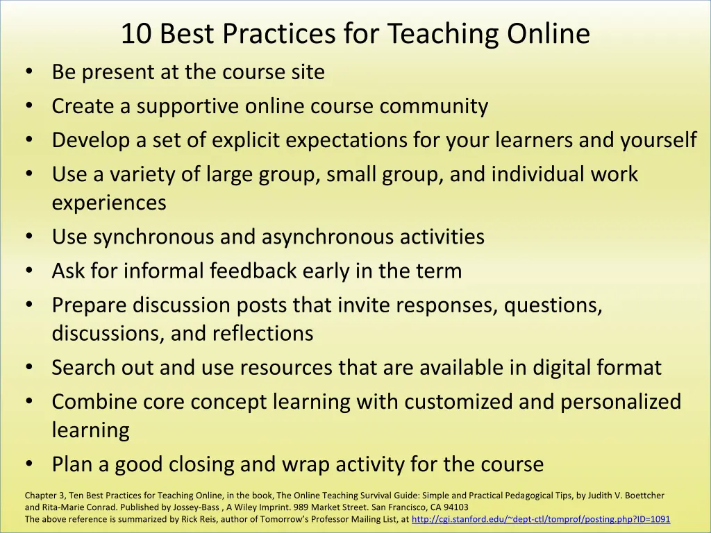 10 best practices for teaching online be present