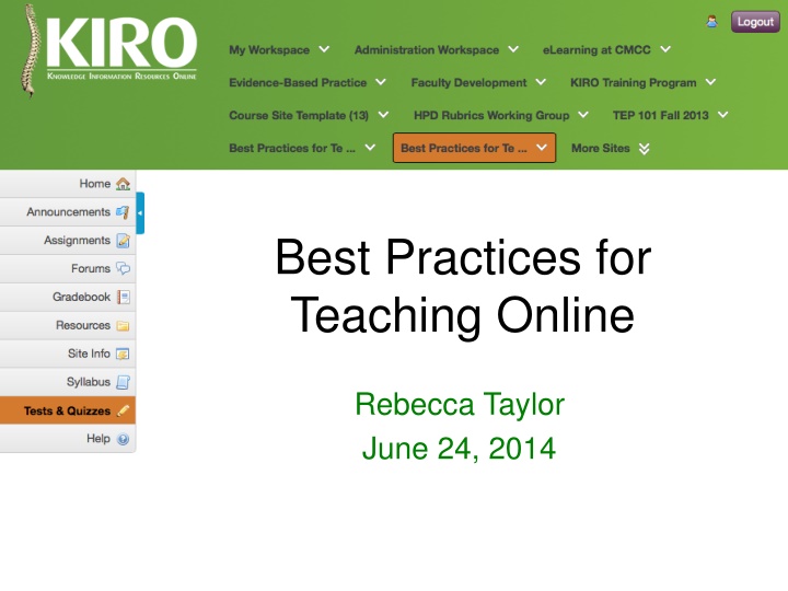 best practices for teaching online
