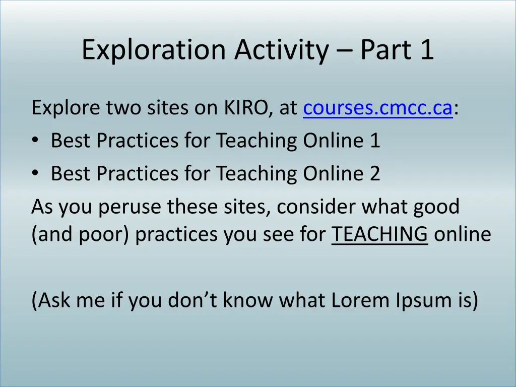 exploration activity part 1