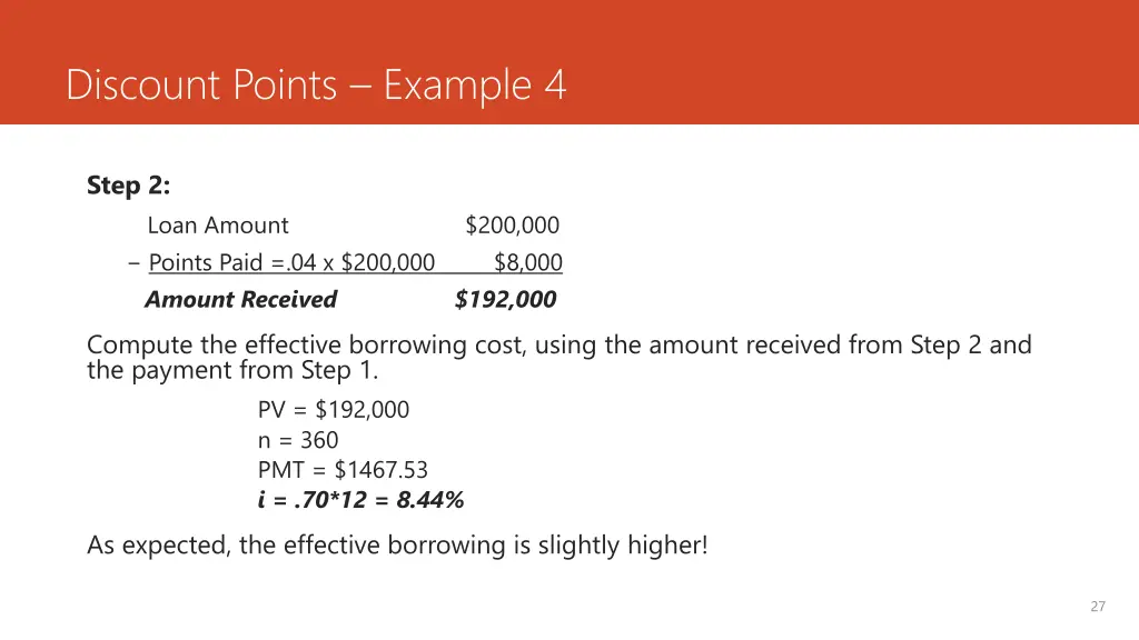 discount points example 4 1