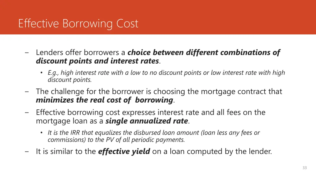 effective borrowing cost