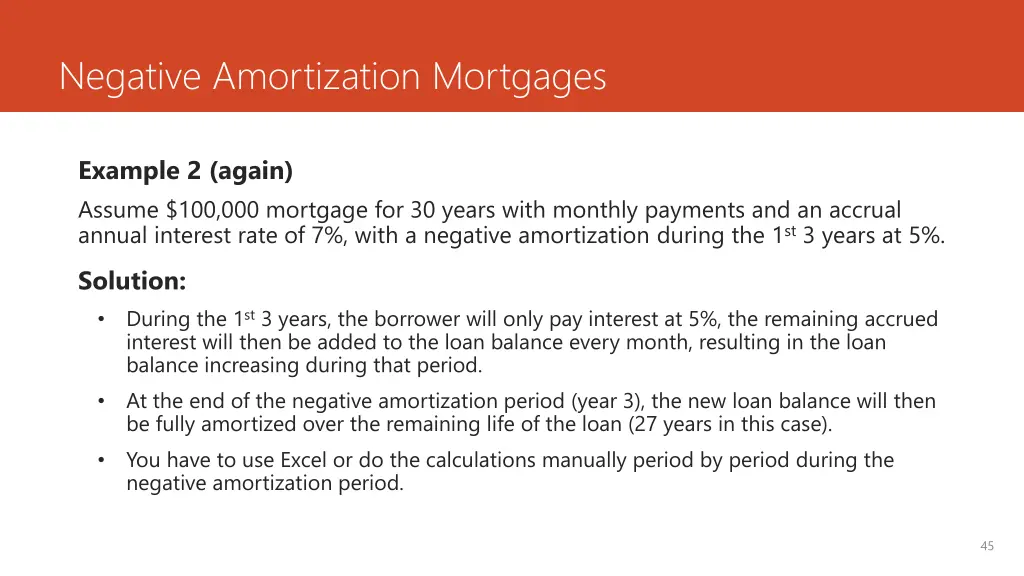 negative amortization mortgages 1