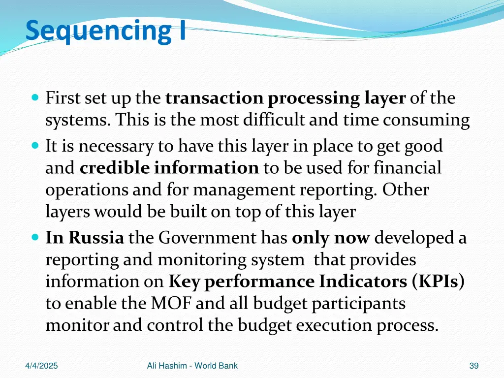 sequencing i