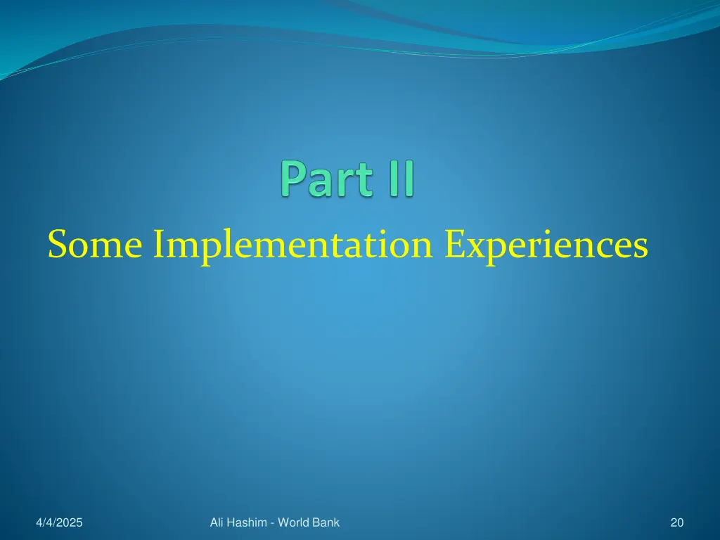 some implementation experiences