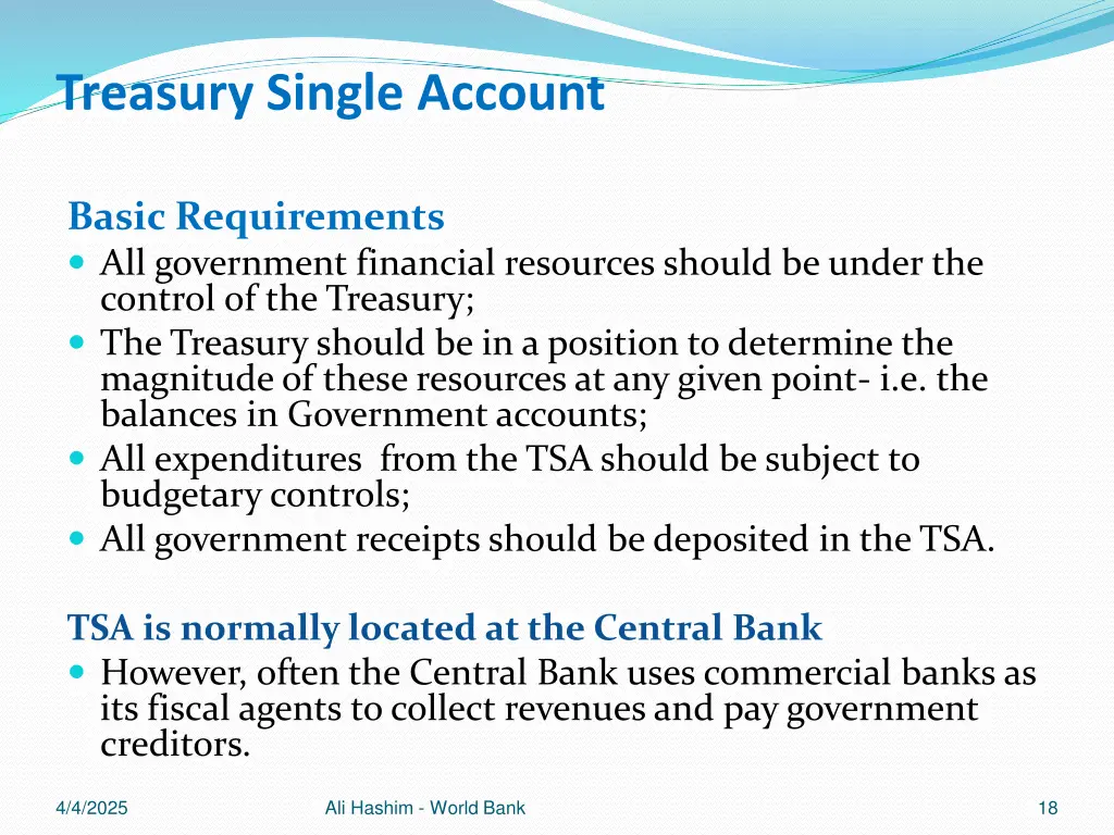 treasury single account