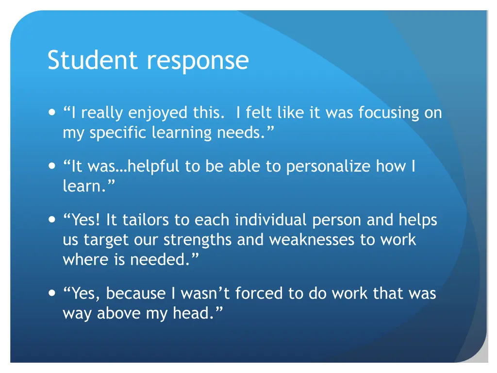 student response