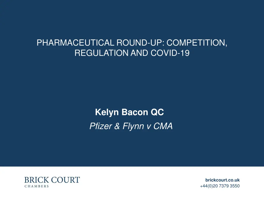 pharmaceutical round up competition regulation 1