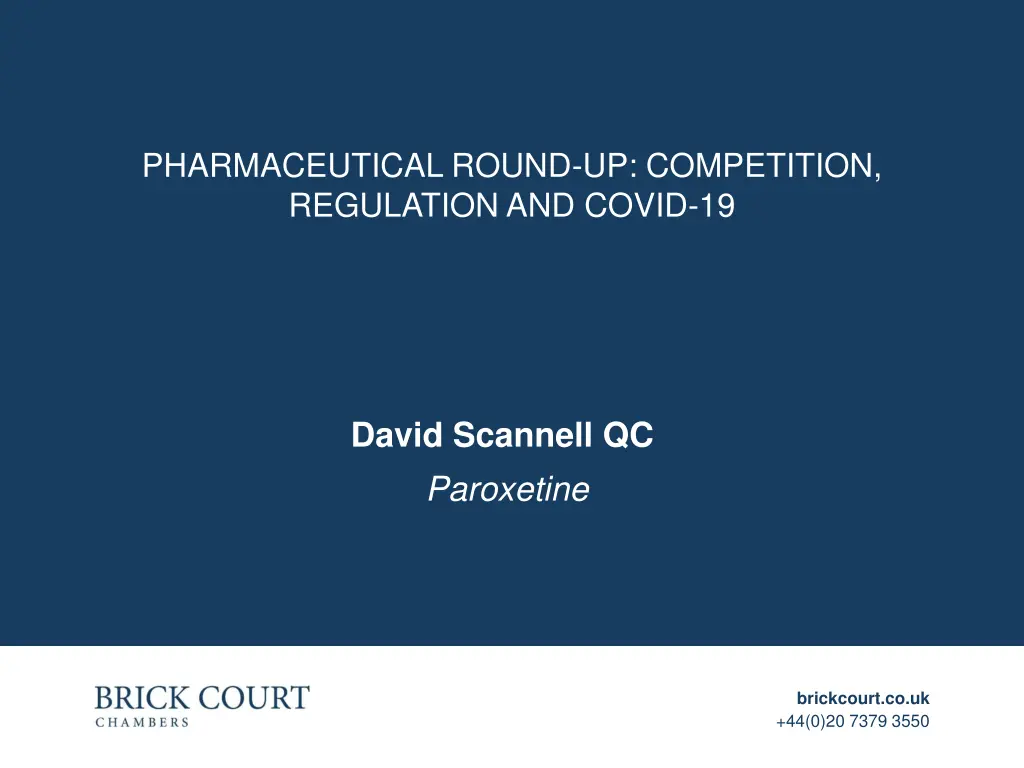 pharmaceutical round up competition regulation 2