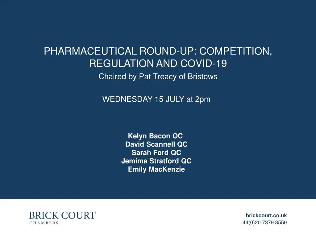 pharmaceutical round up competition regulation 6