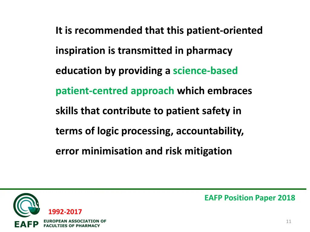it is recommended that this patient oriented