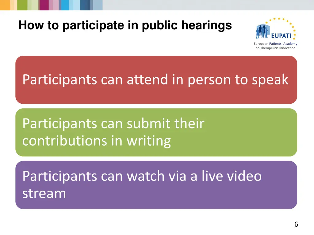 how to participate in public hearings
