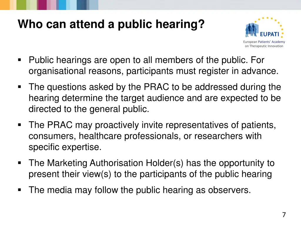 who can attend a public hearing