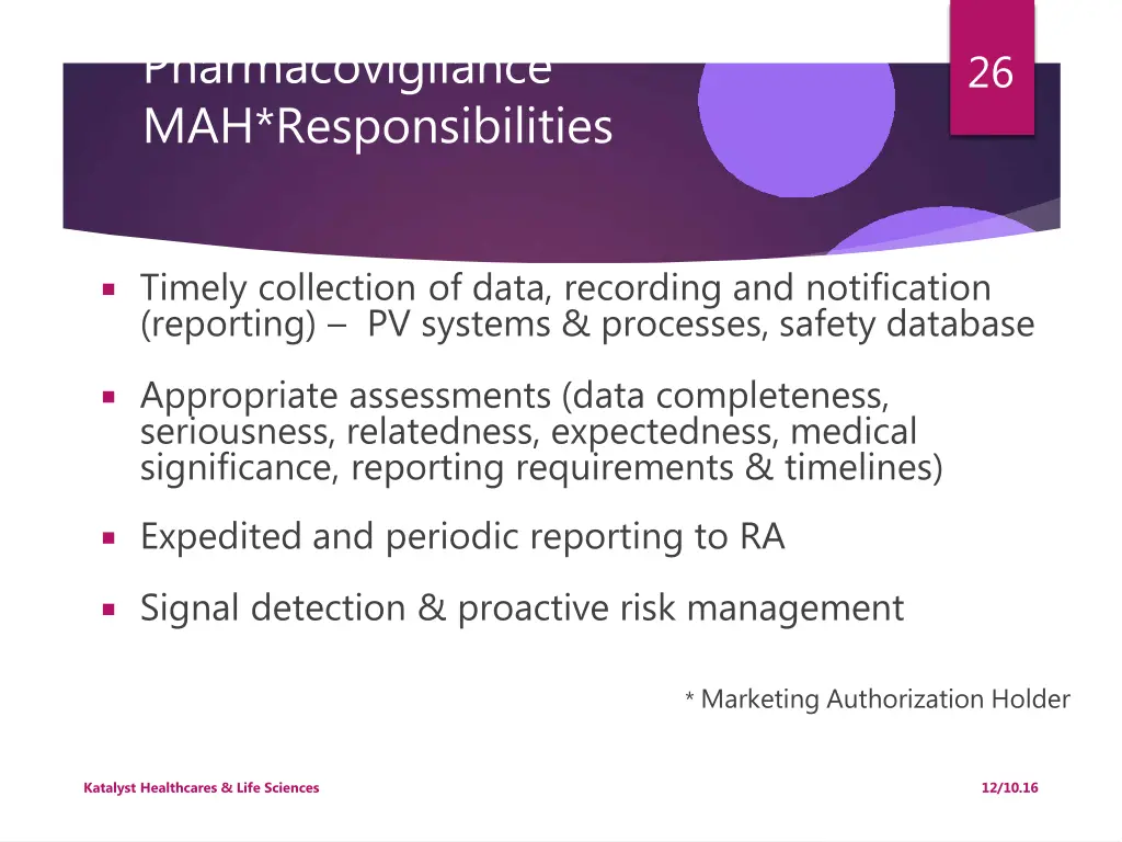 pharmacovigilance mah responsibilities