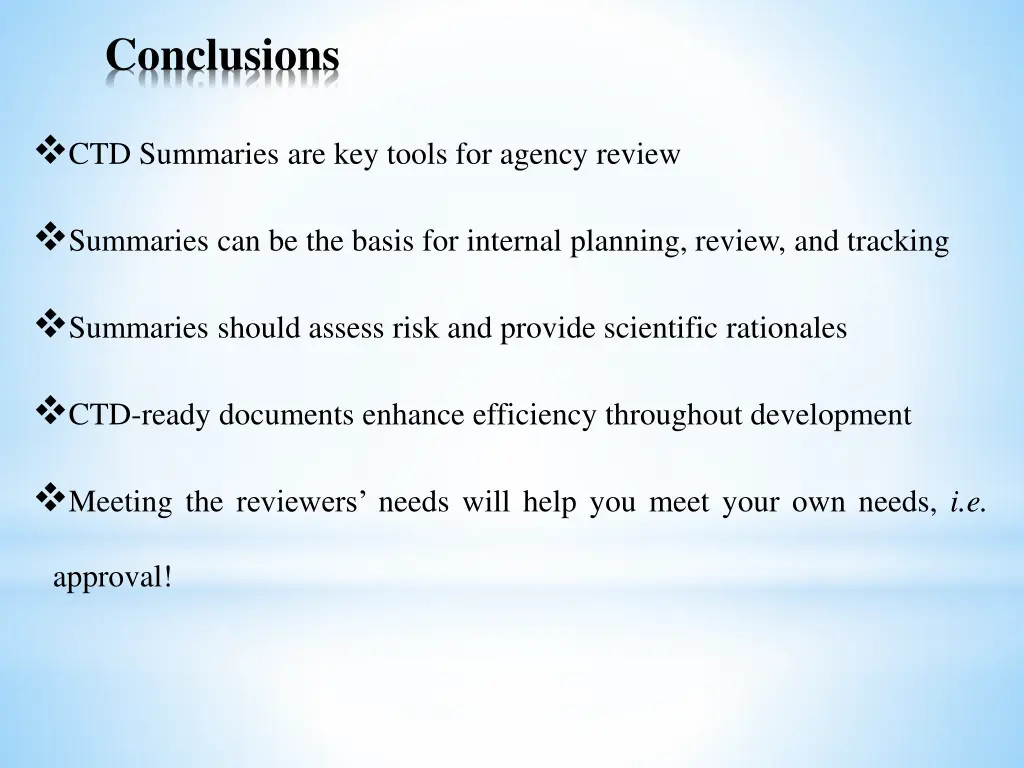 conclusions