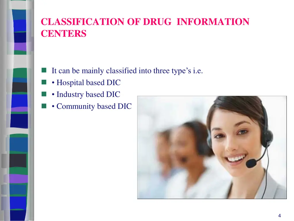 classification of drug information centers