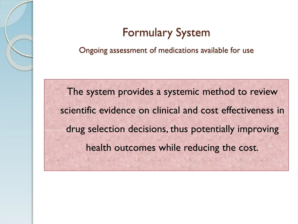 formulary system