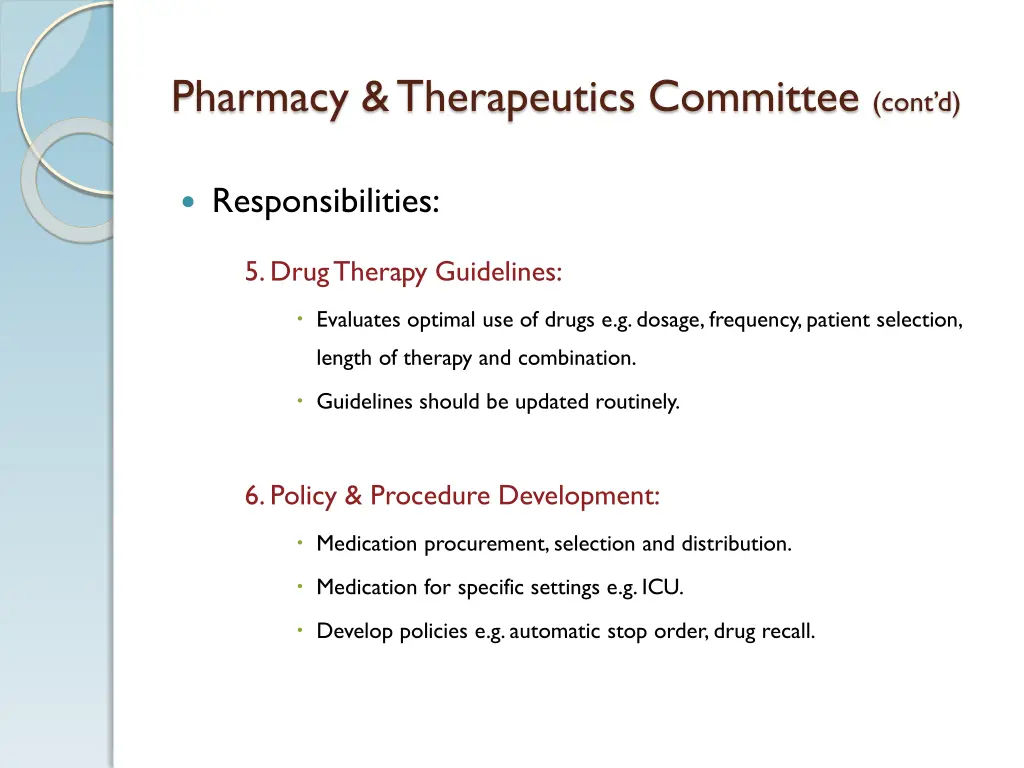 pharmacy therapeutics committee cont d 4