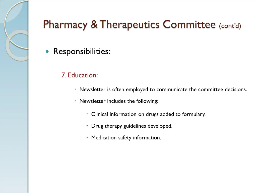 pharmacy therapeutics committee cont d 5