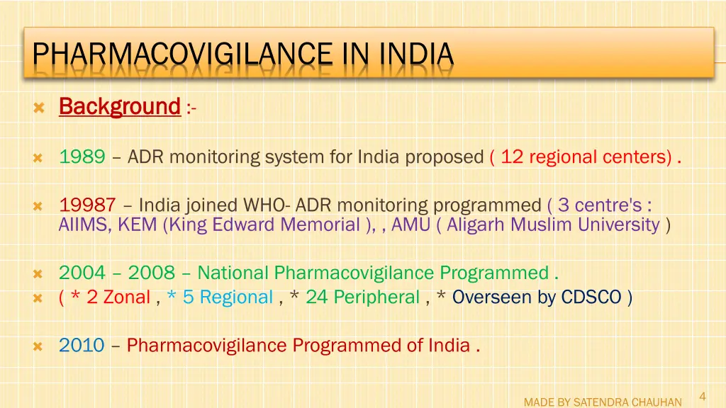 pharmacovigilance in india