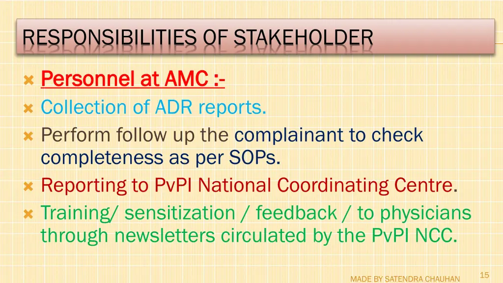 responsibilities of stakeholder