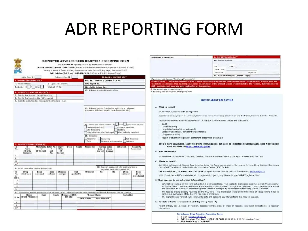 adr reporting form