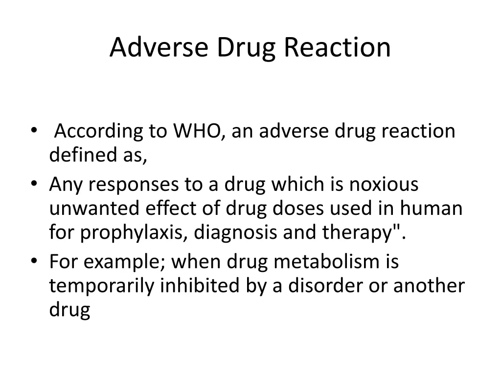 adverse drug reaction