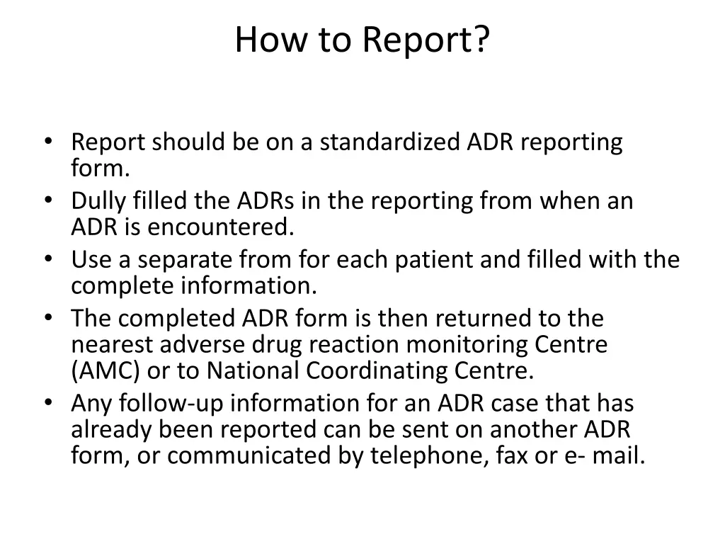 how to report