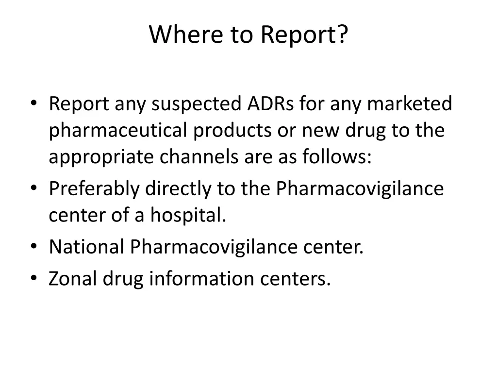 where to report