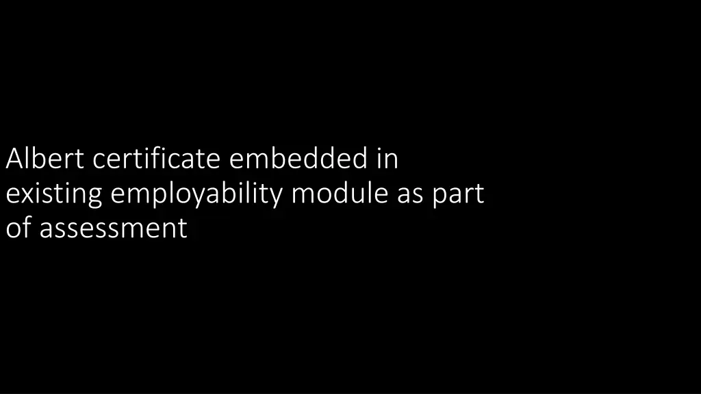 albert certificate embedded in existing