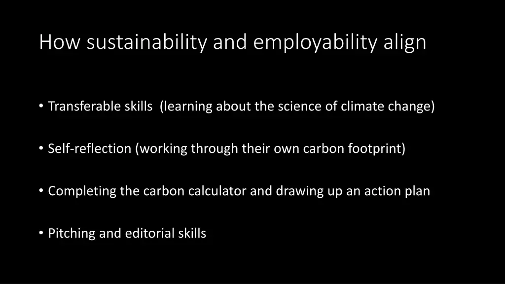 how sustainability and employability align